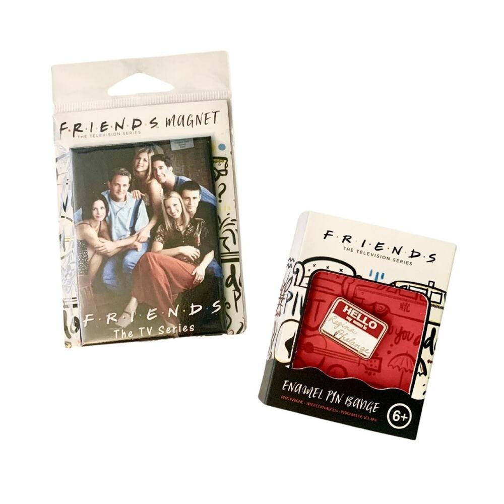 2/$30 Friends SET Magnet Regina Pin Lip Balm Friends TV Show Fan Phoebe Buffay
